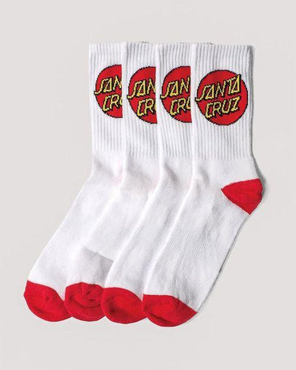 Santa Cruz - Classic Dot Socks 4 Pack Youth - Westside Surf + Street