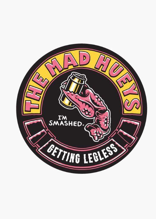 The Mad Hueys - Getting Legless Sticker - Westside Surf + Street