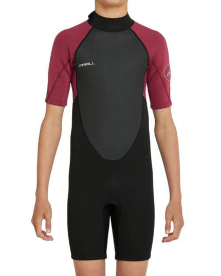O'Neill - Boys Reactor 2 Back Zip Short Sleeve Spring 2mm - Westside Surf + Street
