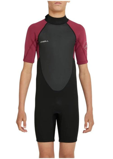 O'Neill - Boys Reactor 2 Back Zip Short Sleeve Spring 2mm - Westside Surf + Street
