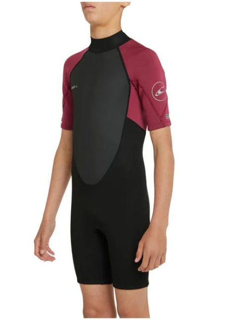 O'Neill - Boys Reactor 2 Back Zip Short Sleeve Spring 2mm - Westside Surf + Street