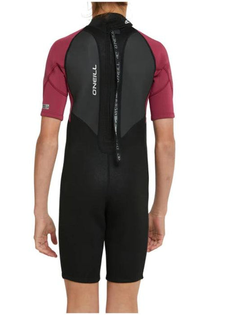 O'Neill - Boys Reactor 2 Back Zip Short Sleeve Spring 2mm - Westside Surf + Street